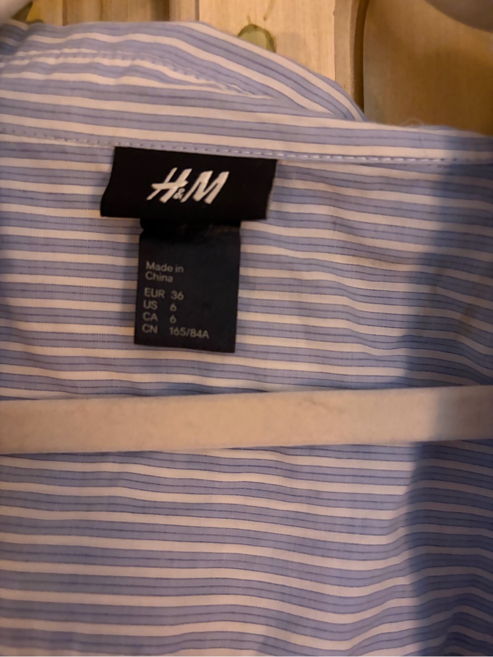Blue Stripe Button-Front Drawstring Shirt - Picture 3 of 4
